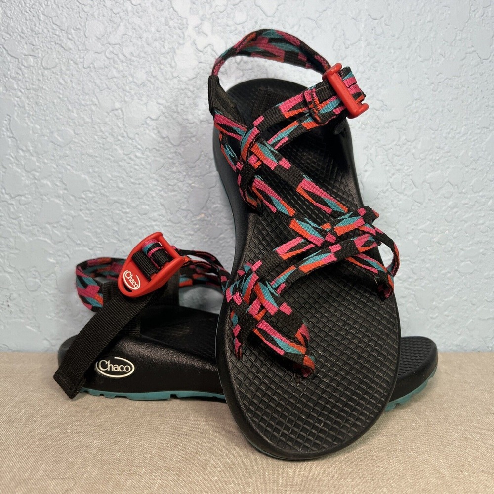 Chaco Sandals 7 Multicolor Women ZX/2 Strappy Summer Beach Vacation Trail Hiking